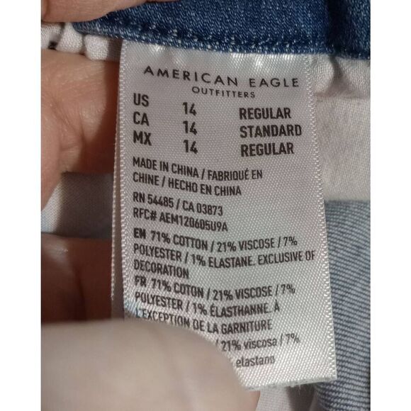 American Eagle Jeggings Ladies 14 Short Raw Hem High Rise - Picture 8 of 9